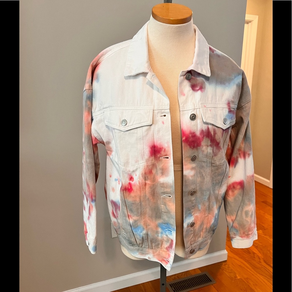 Ladies Denim Tie Dye jacket